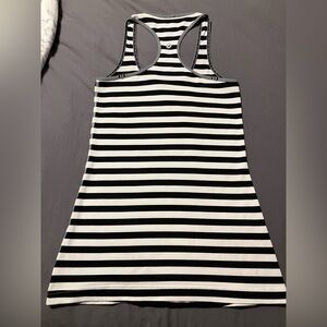 Lululemon Cool Striped Racerback Tank Black and White Striped